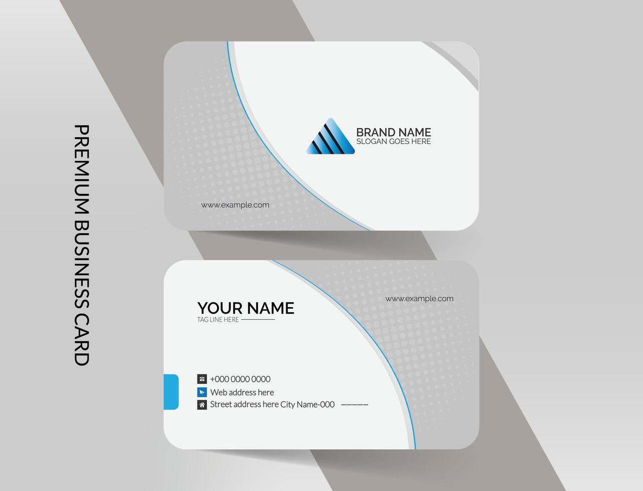 Business card design template, Clean professional business card template design vector