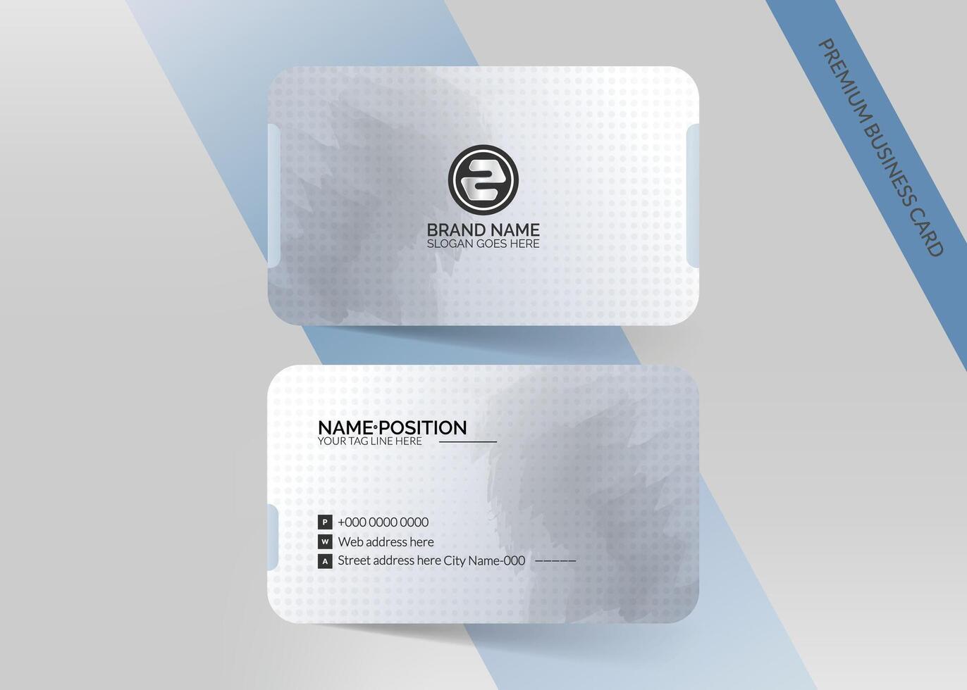 Double sided business card design template vector
