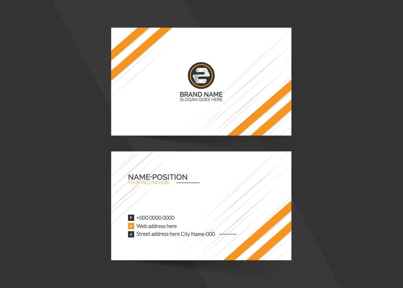 Modern business card template design vector