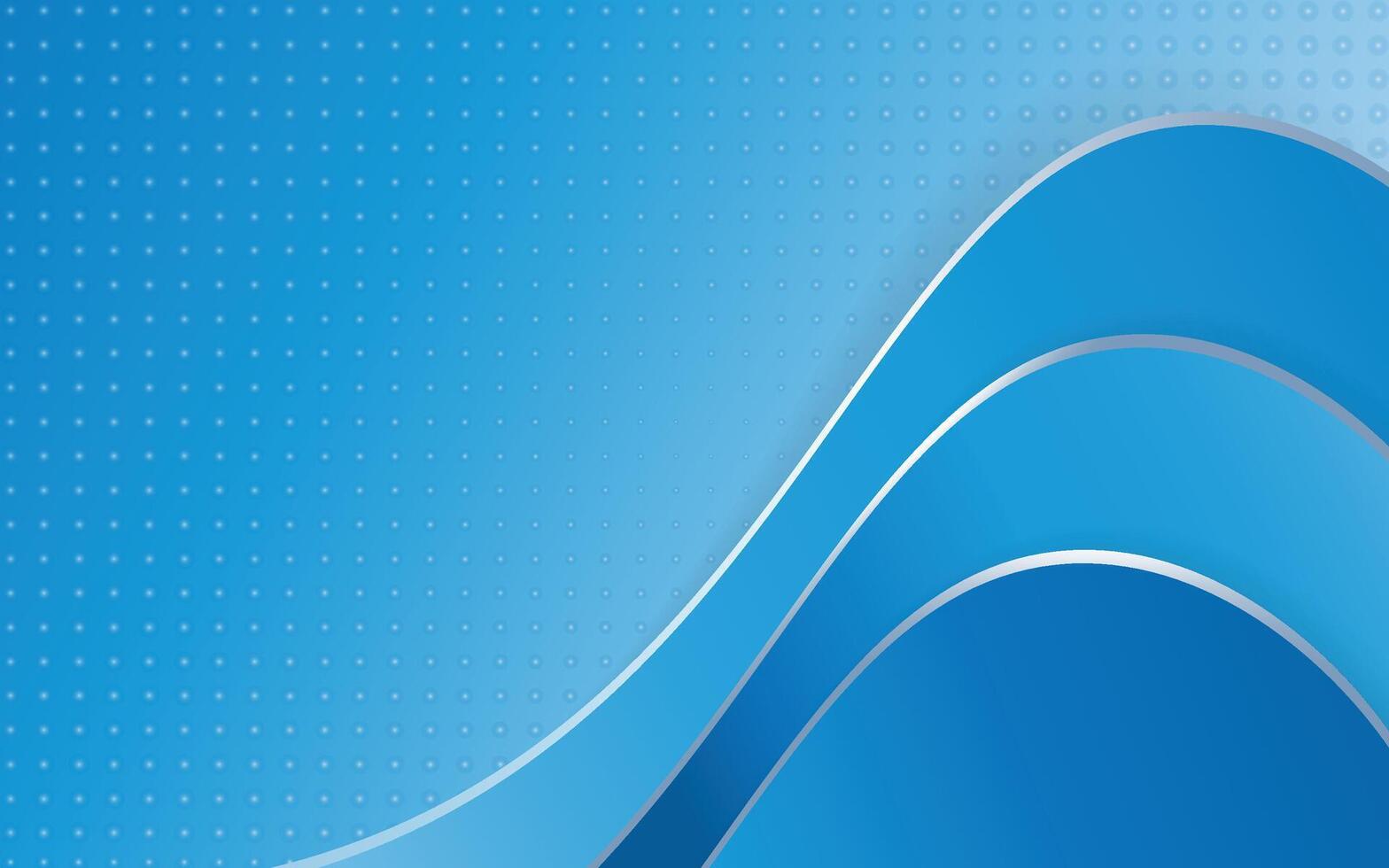 Abstract blue wave background with dotted lines vector