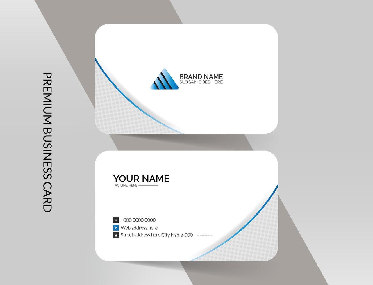 Business card design template, Clean professional business card template design vector