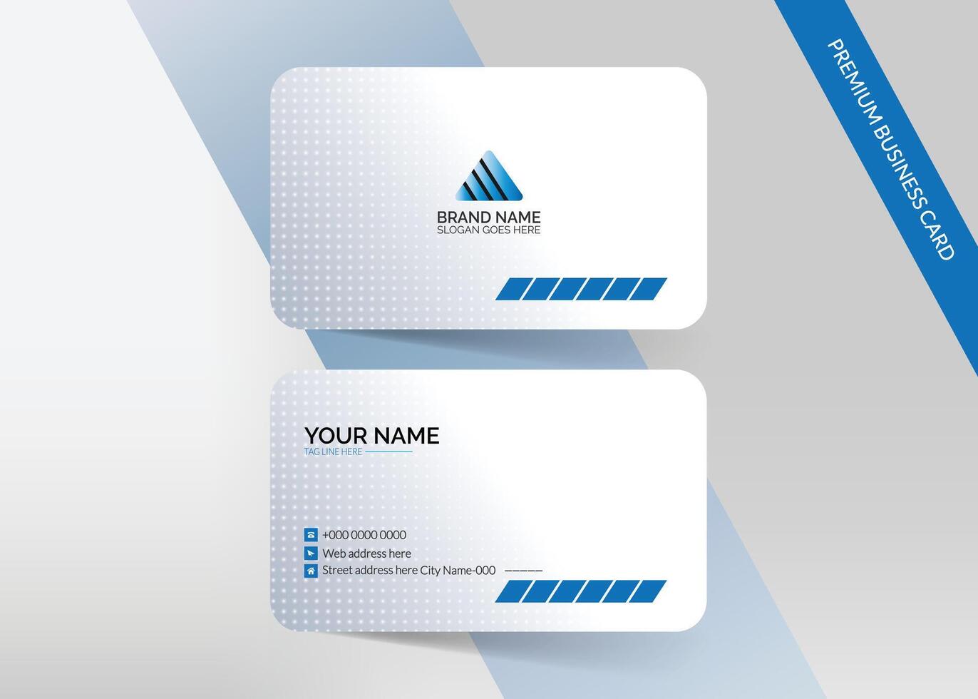 Clean and unique professional business card template, visiting card vector