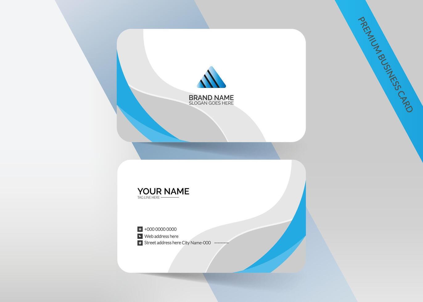 Clean and unique professional business card template, visiting card vector