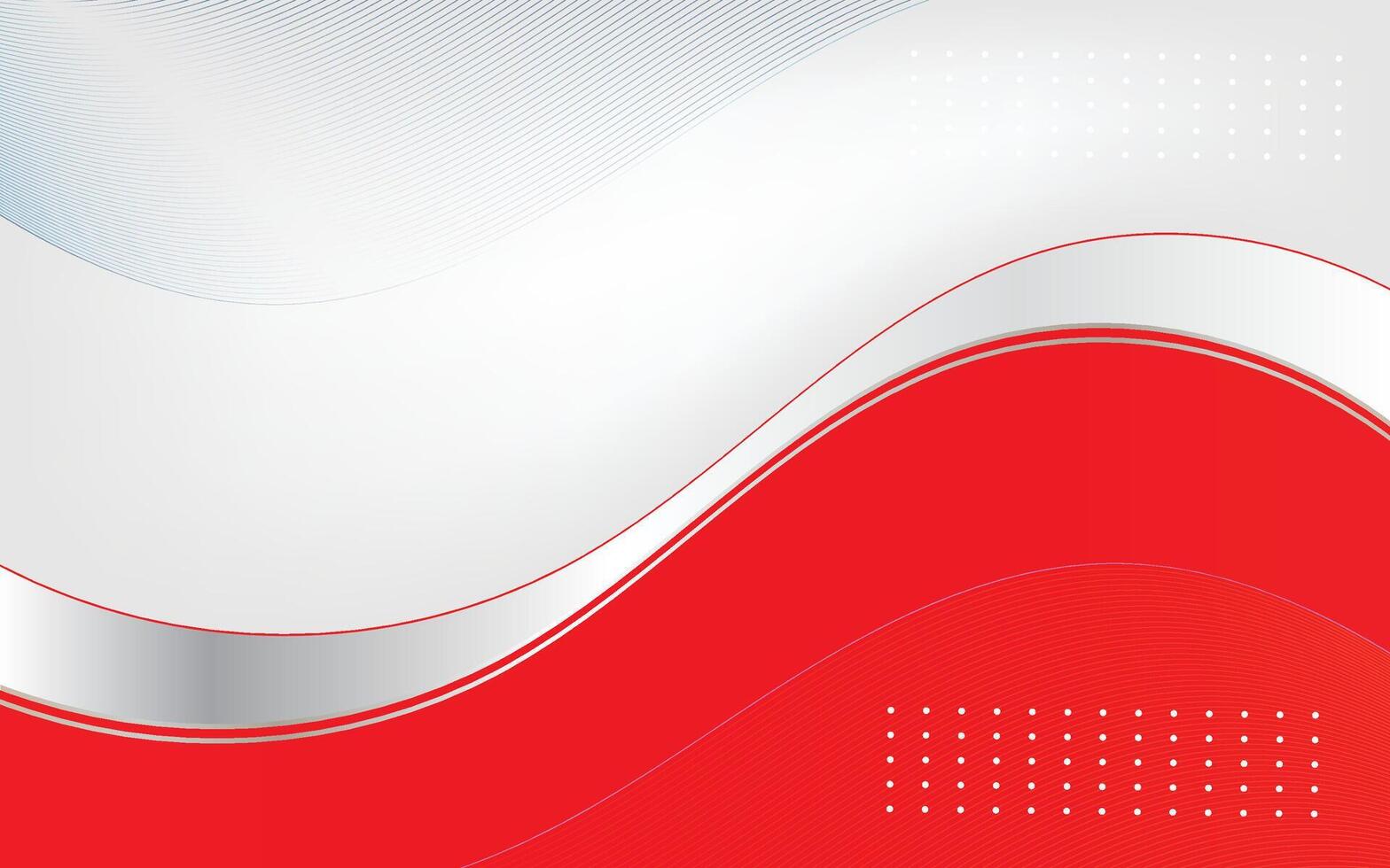 Abstract red and white background with a wavy design vector