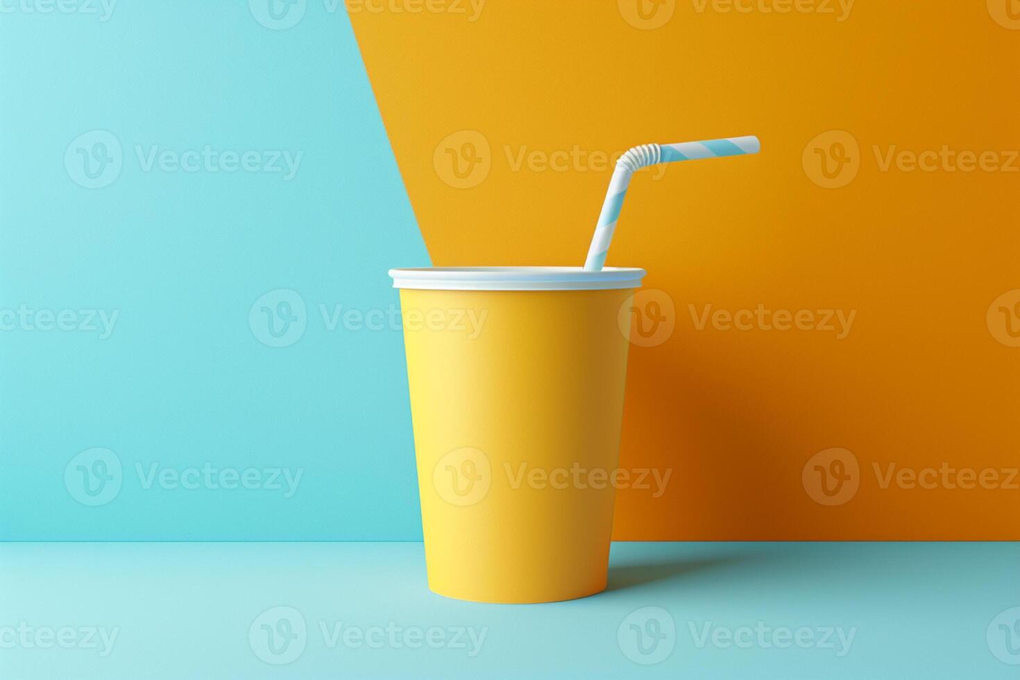 AI generated soft drink 3d elements on background with generative ai photo