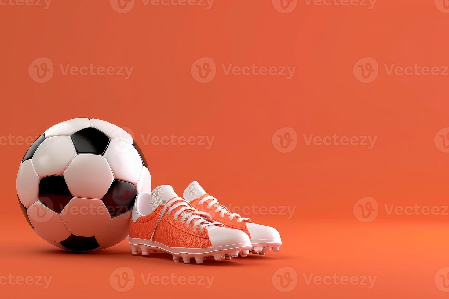 AI generated Mini Soccer Ball and Soccer Cleats in the concept of sports skill practice photo