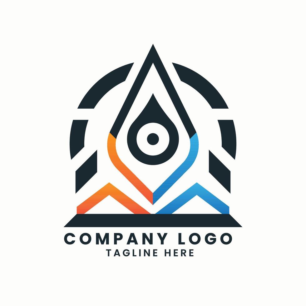 Business company abstract vector logo design factory building logo design vector template