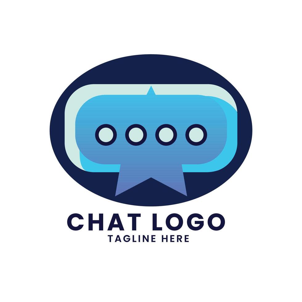 Online platform messaging app or social media message chat icon vector logo design template concept illustration