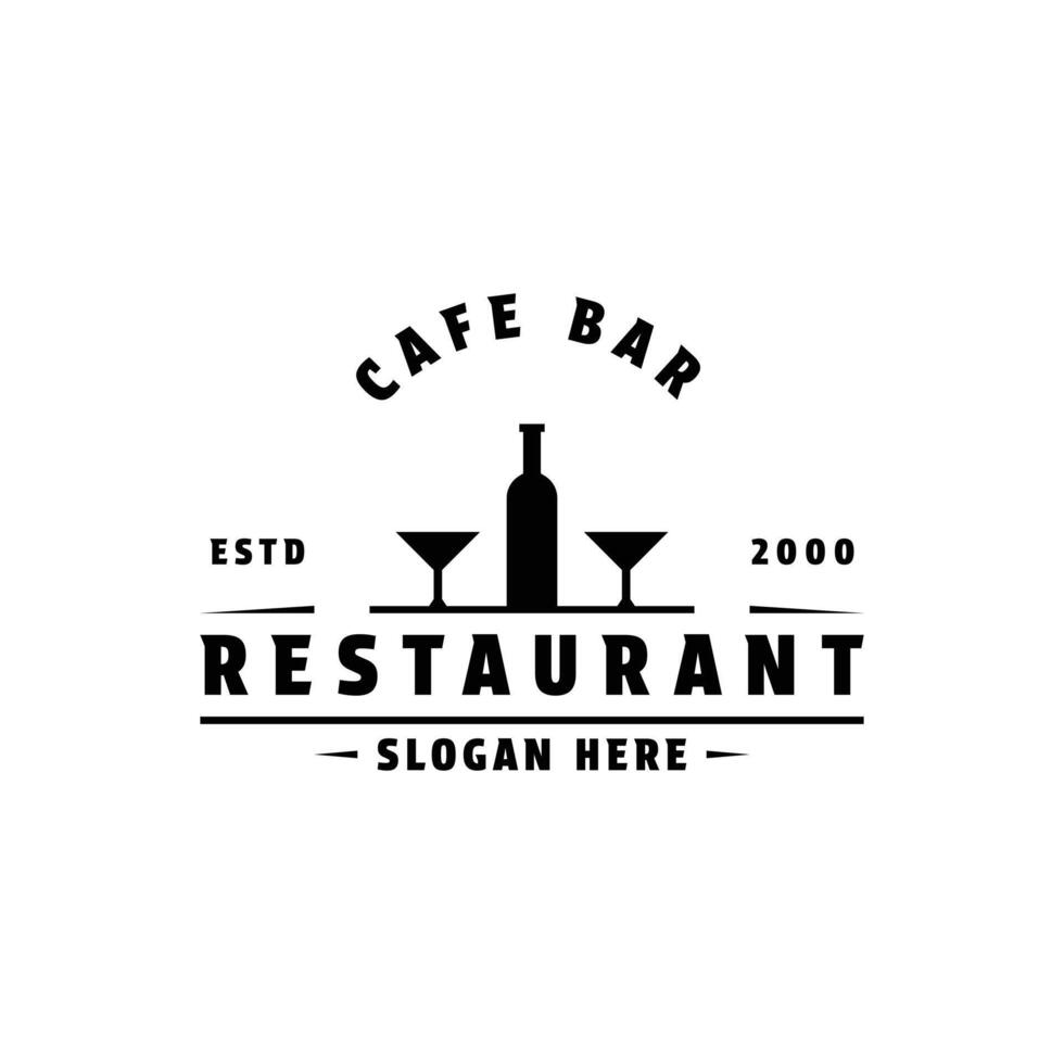 restaurant bar cafe logo design concept idea vector