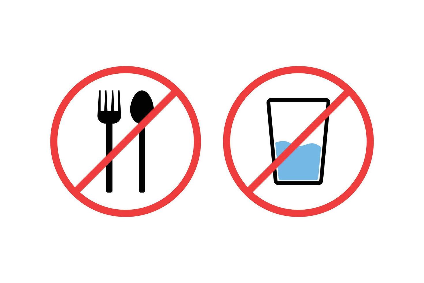food ban during ramadan fasting and drink icon isolated on white background vector