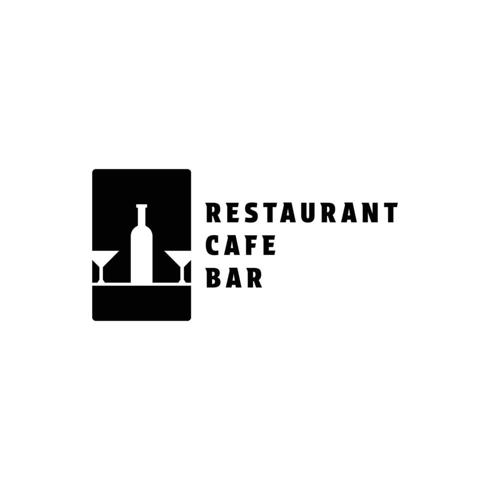 restaurant bar alcohol beverage cafe logo design concept idea vector