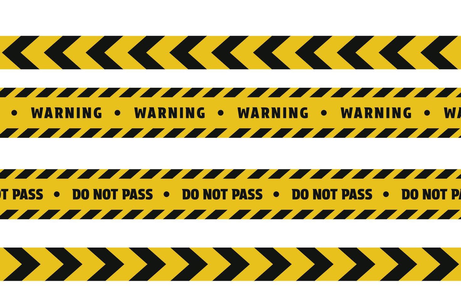 set of under construction warning alert design vector template