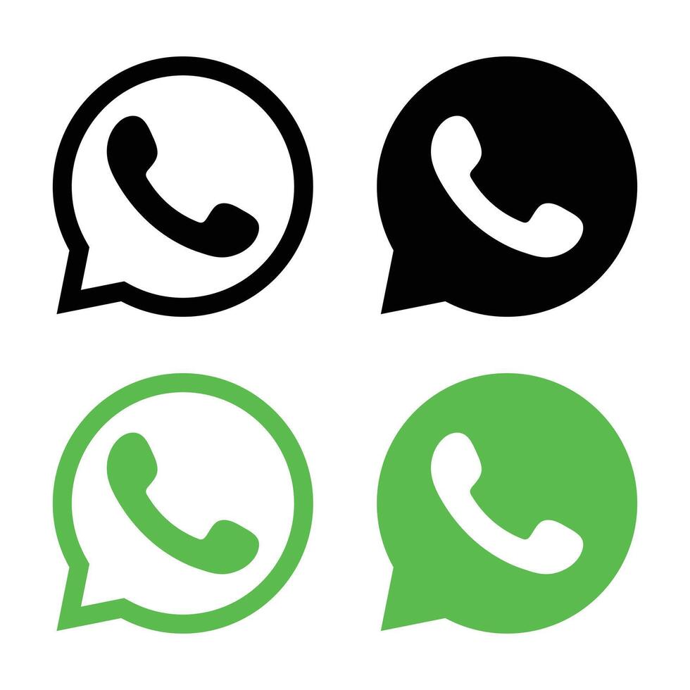 whatsapp icono vector aislado en blanco antecedentes. social medios de comunicación de moda logo concepto