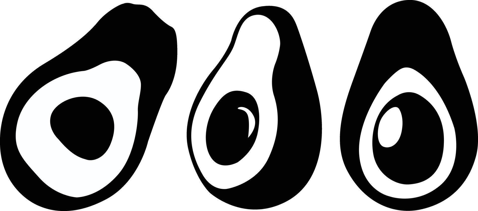 Avocado Silhouette Vector