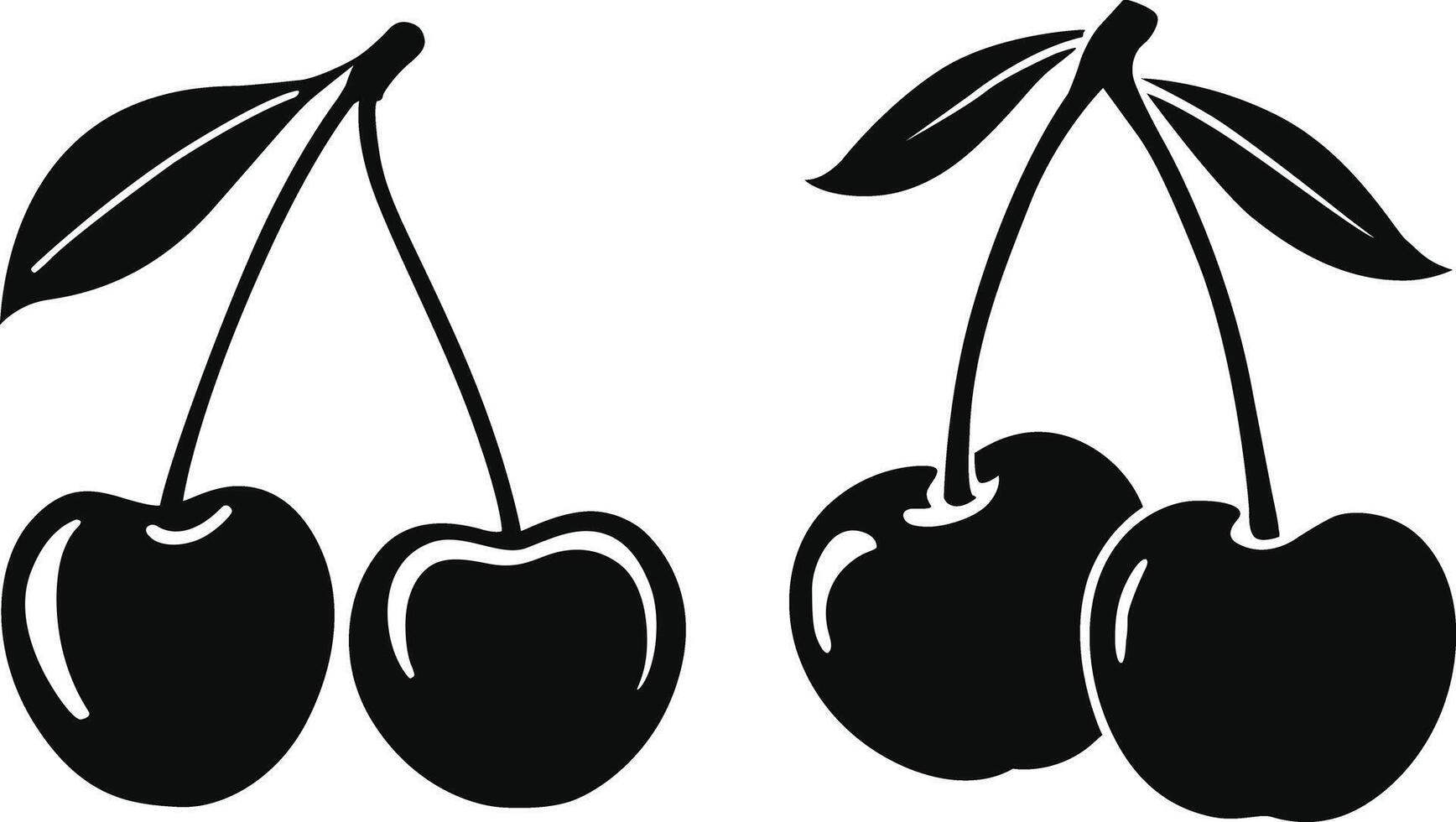 Cherry Silhouette Vector