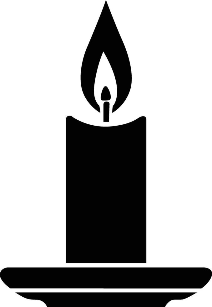Candle Silhouette Vector Illustration Isolated