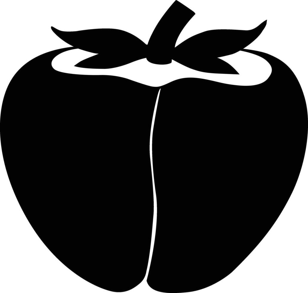 Persimmon Silhouette Vector