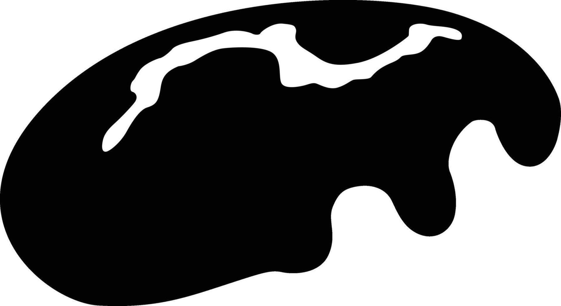 Bitten Bread Silhouette Vector