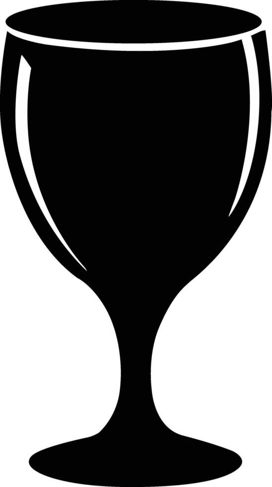 vino vaso silueta vector