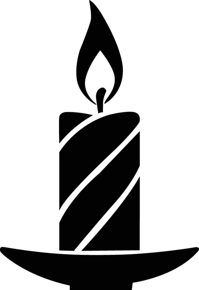 Candle Silhouette Vector Illustration Isolated
