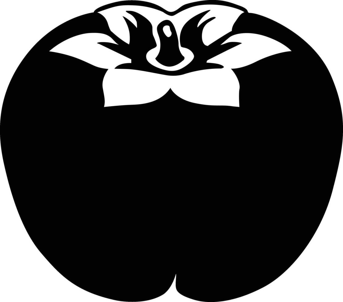 Persimmon Silhouette Vector