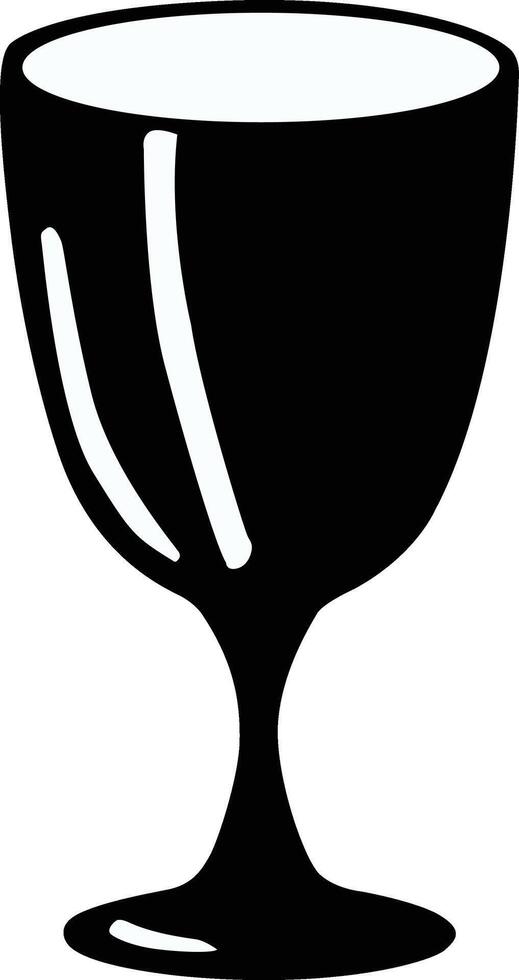 vino vaso silueta vector