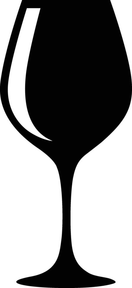 vino vaso silueta vector