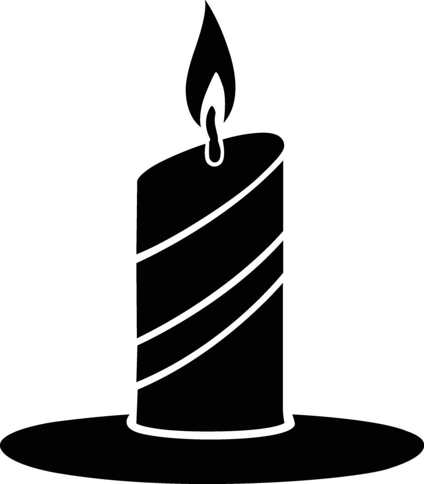 Candle Silhouette Vector Illustration Isolated