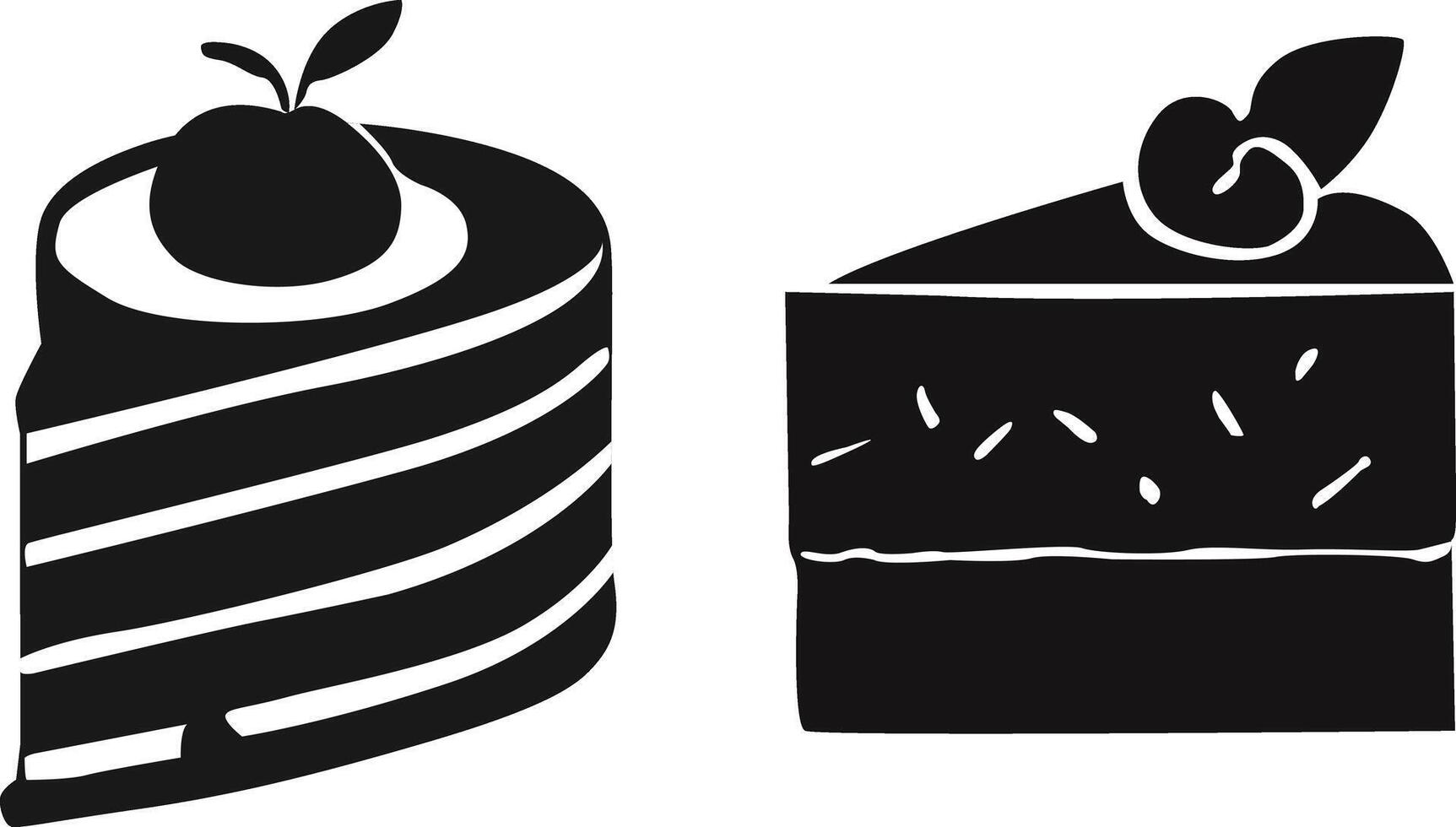 Cake Slice Silhouette Vector