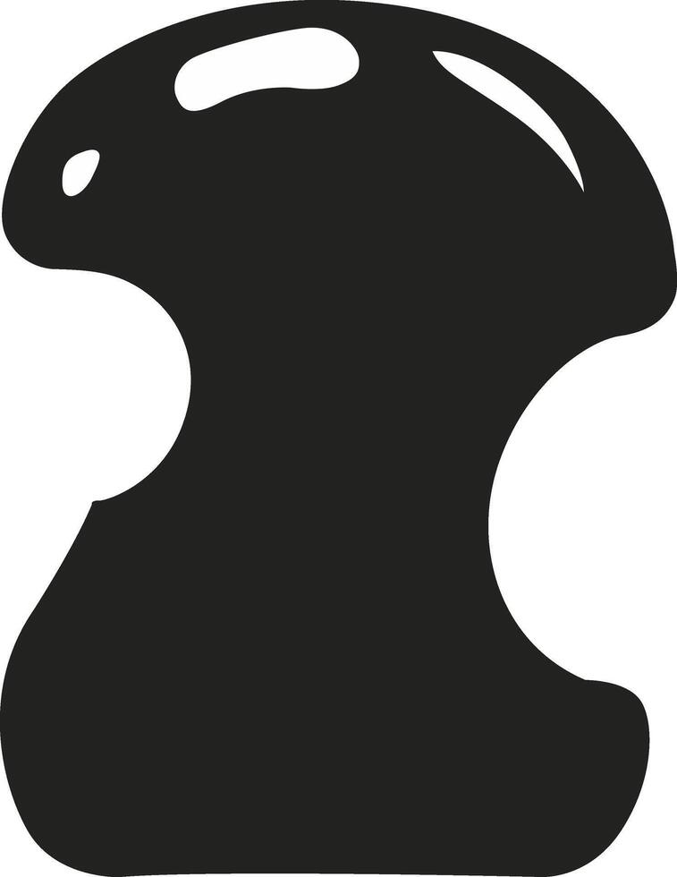 Bitten Bread Silhouette Vector