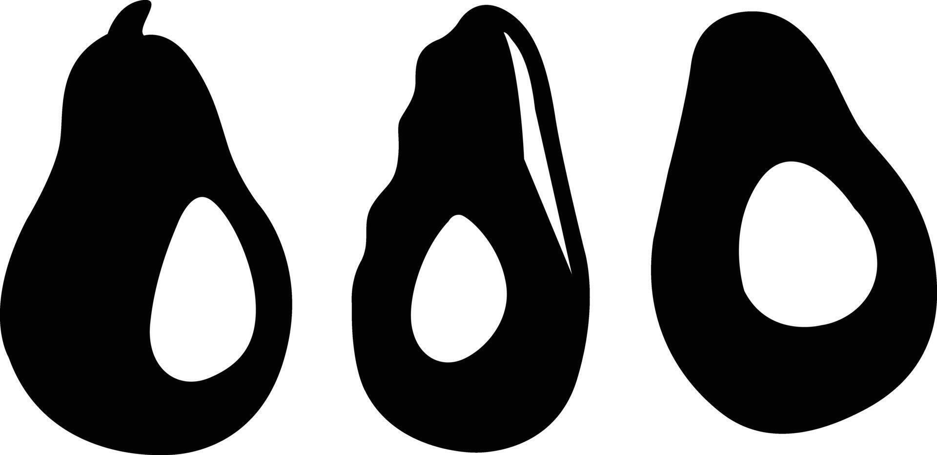 Avocado Silhouette Vector