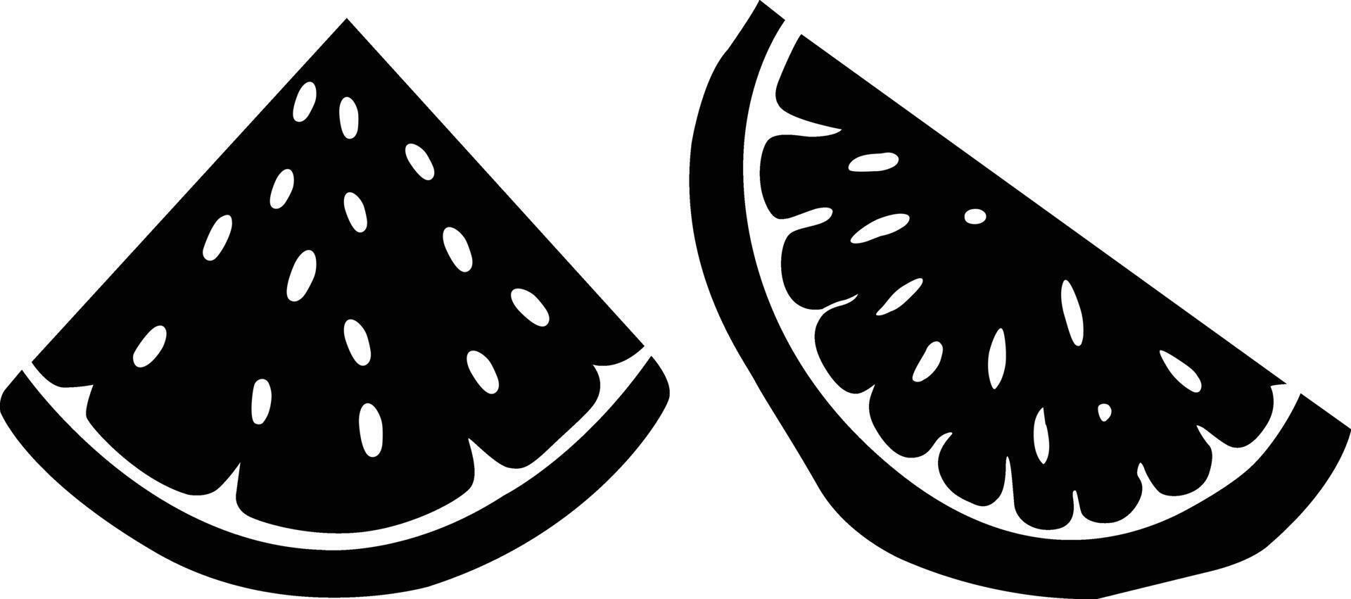 Watermelon Silhouette Vector. Watermelon Slice Silhouette Vector