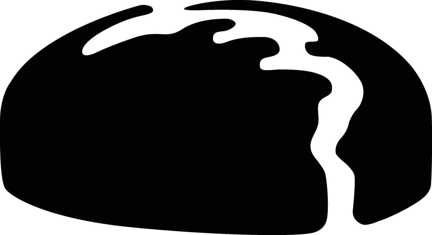 Bitten Bread Silhouette Vector