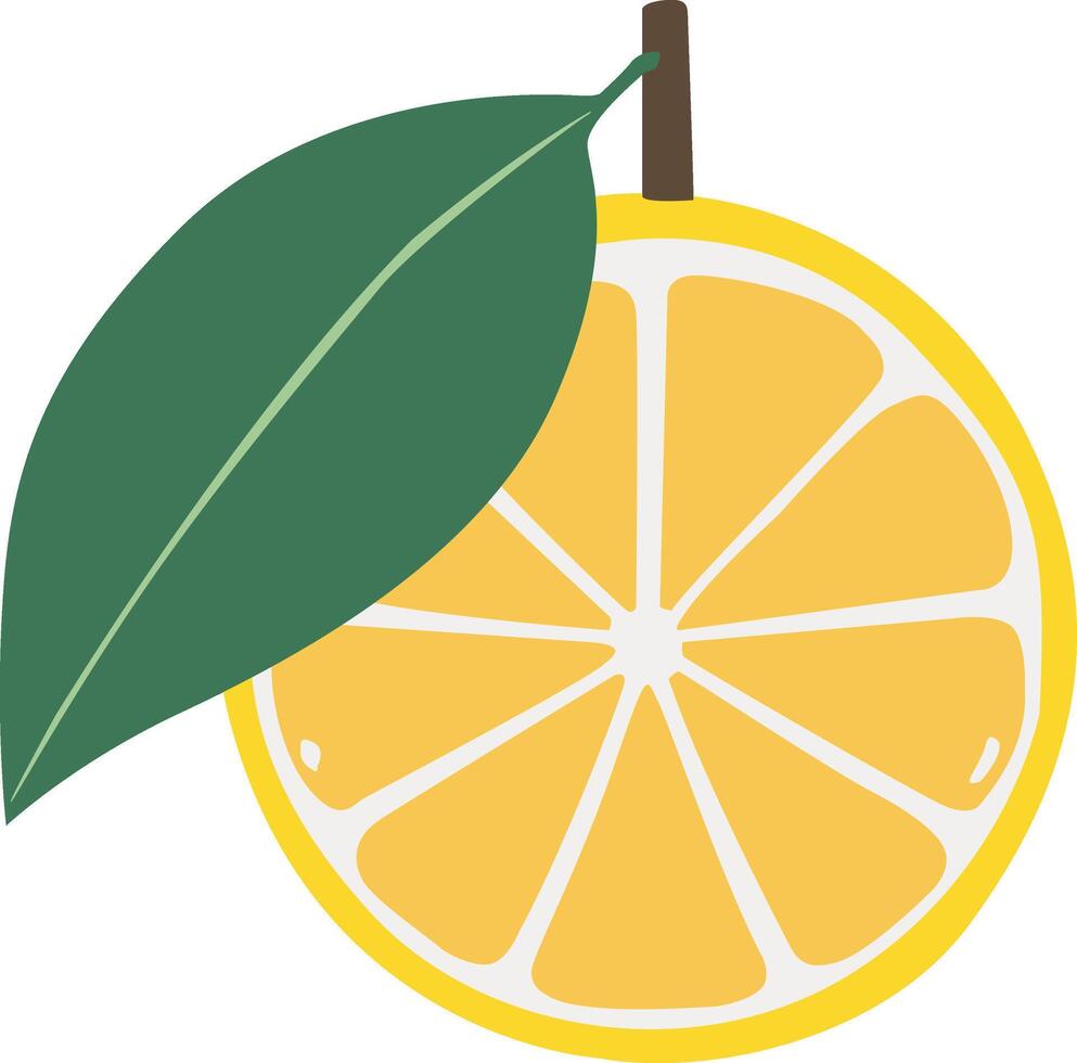 Lemon Slice Clipart Vector Illustration