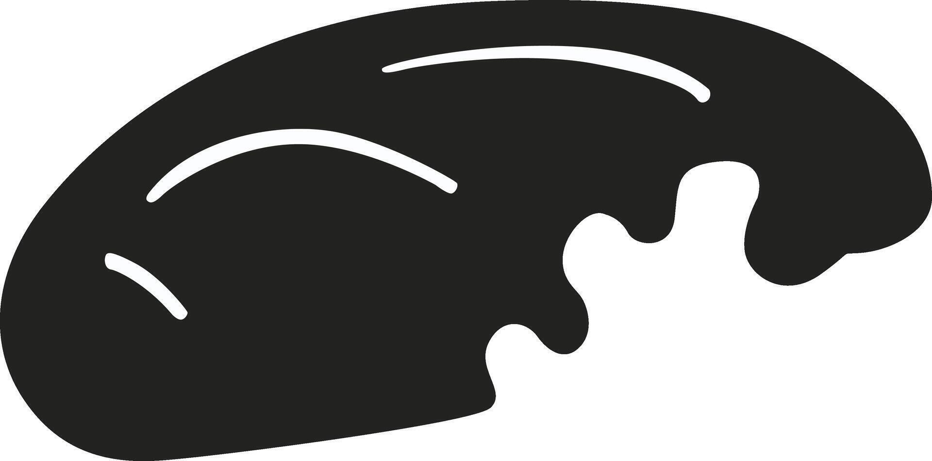 Bitten Bread Silhouette Vector