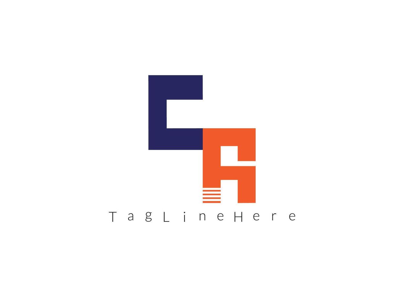 ca latter logo design vector