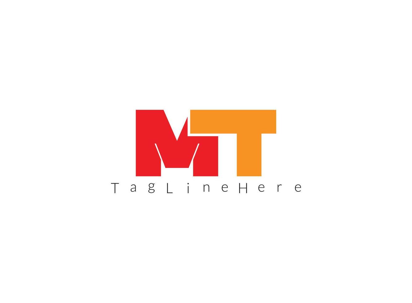 MT Logo Design Template Vector Graphic Branding Element.