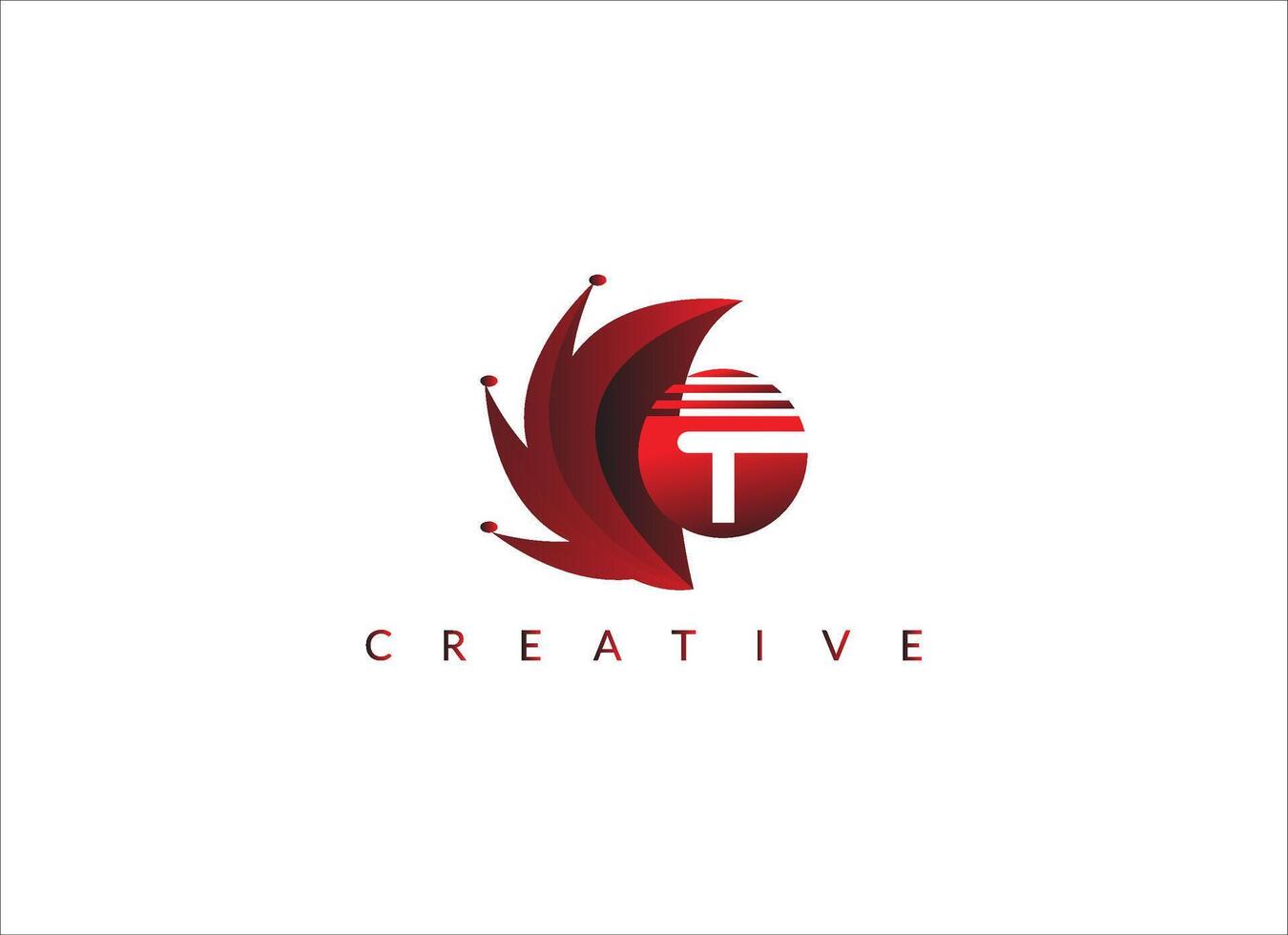 t creativo inicial último logo . empresa logo. vector