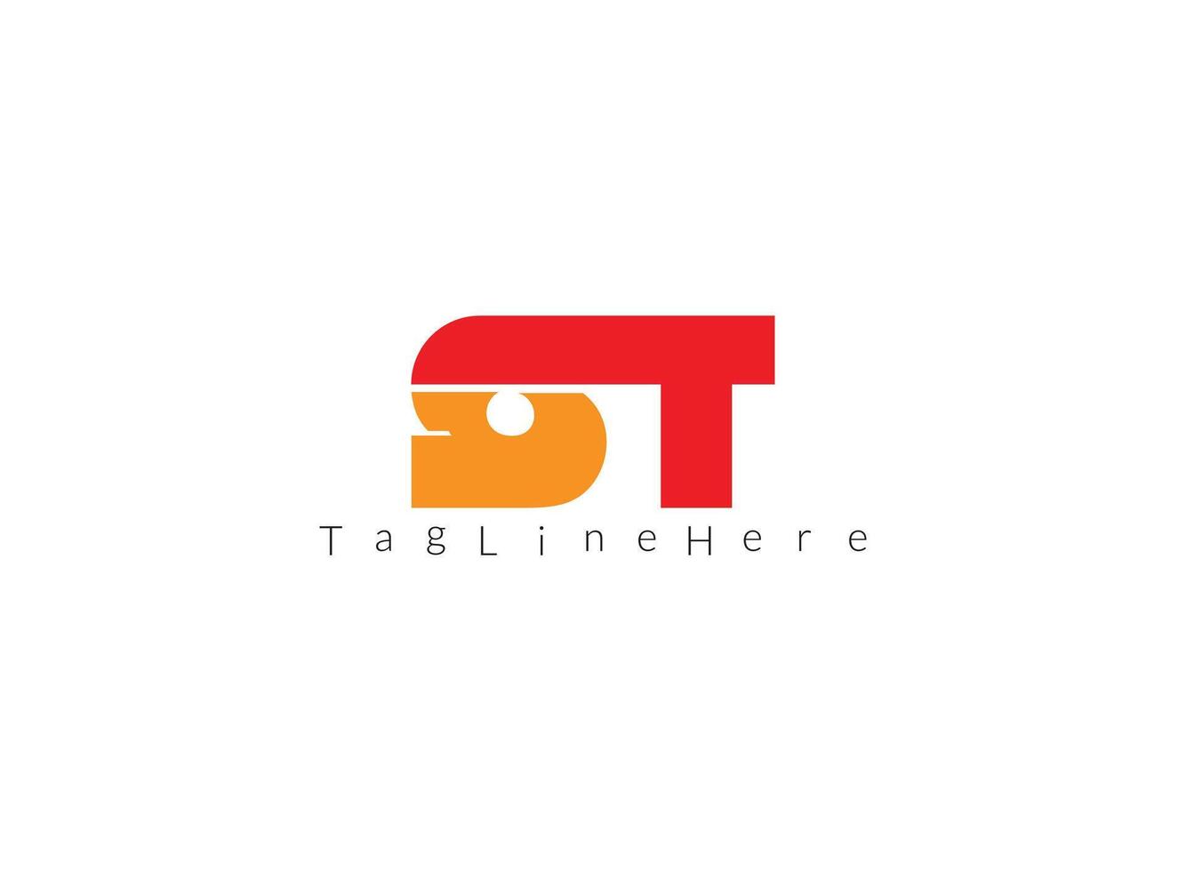 ST Logo Design Template Vector Graphic Branding Element.