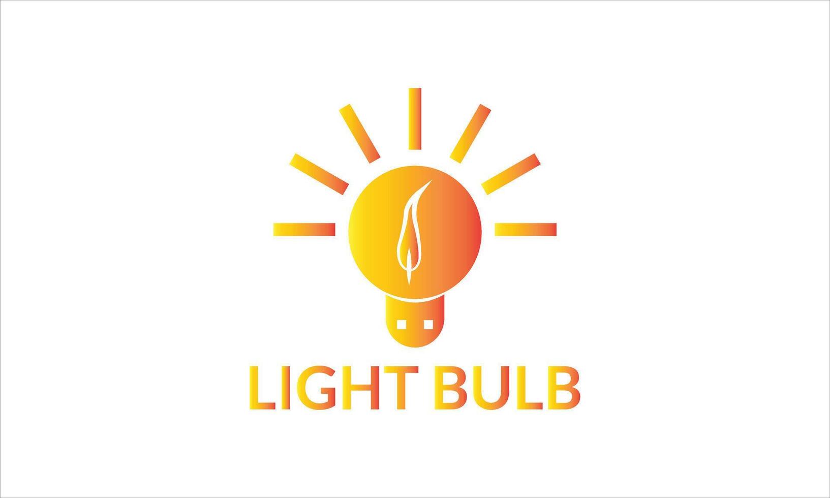 Stylized set of vector lightbulbs. Collection colorful logotypes.