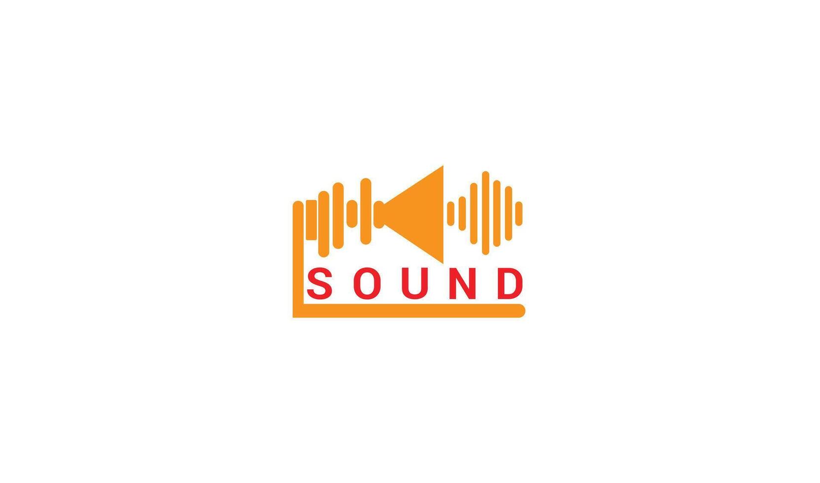 sonido logo diseño vector