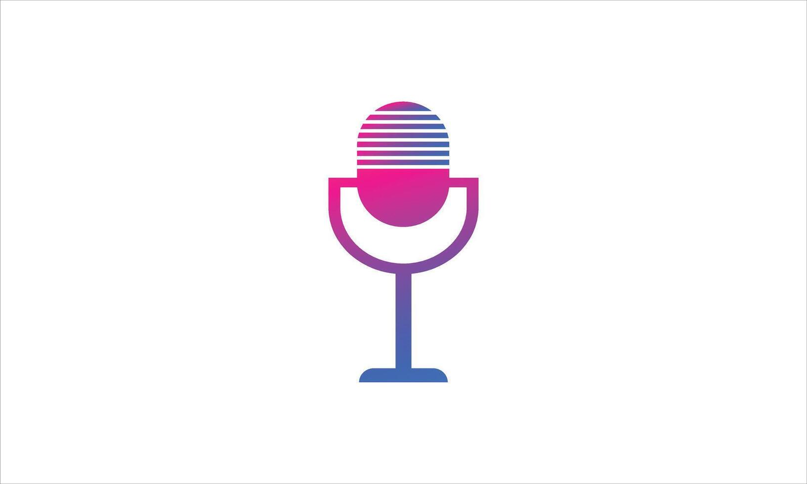 Podcast. Vector flat illustration, icon, logo design on white background.