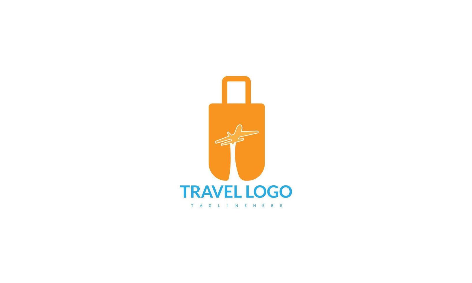 vector de diseño de logotipo de icono de silueta de bolsa de viaje retro vintage