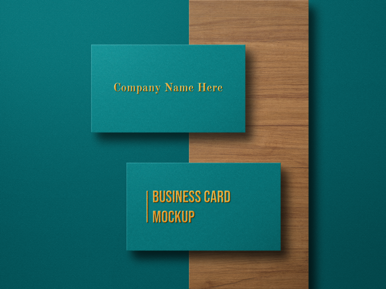 Luxury Business Card Mockup With Gold Embossed Effect psd