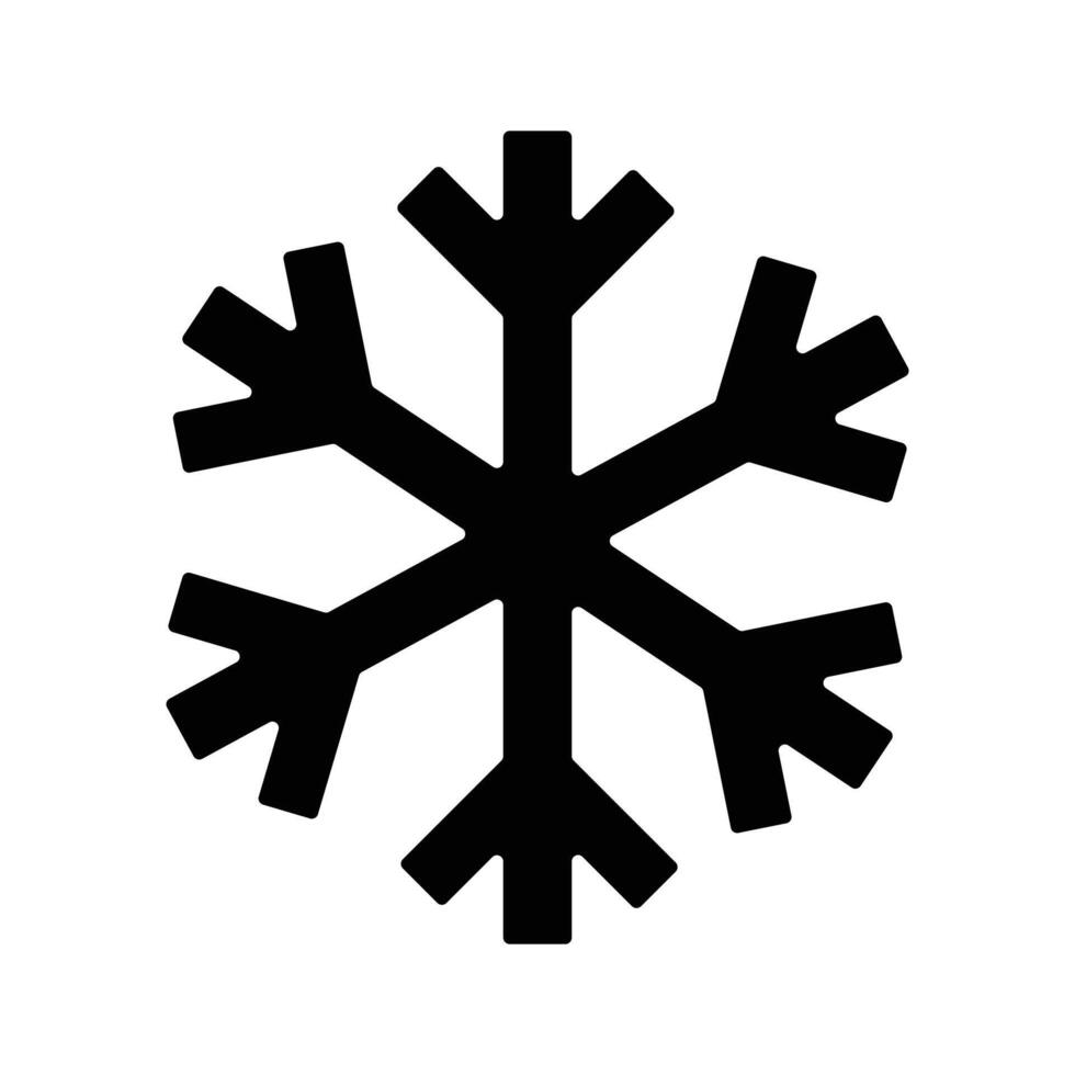 copo de nieve icono. Navidad y invierno tema. sencillo nieve plano negro ilustración en blanco antecedentes. eps 10 vector