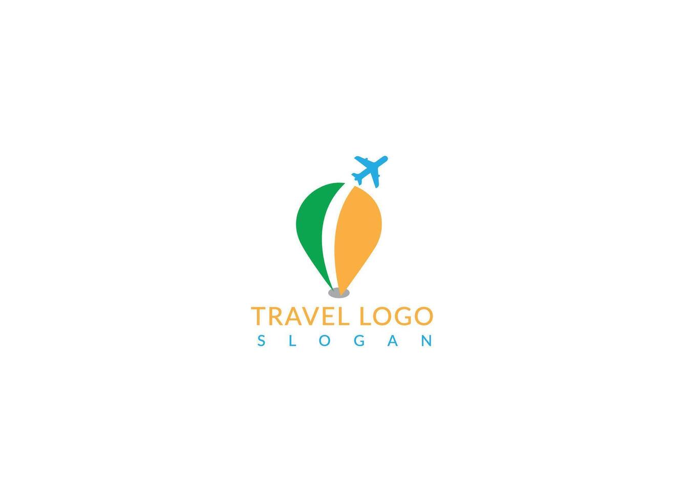 Vector logo design templates for map point with  airlines, airplane tickets, travel agencies - planes and emblems