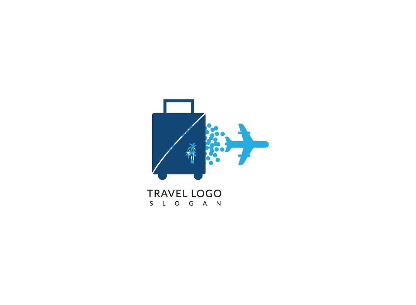 Vintage Retro Travel Bag Silhouette Icon Logo Design Vector