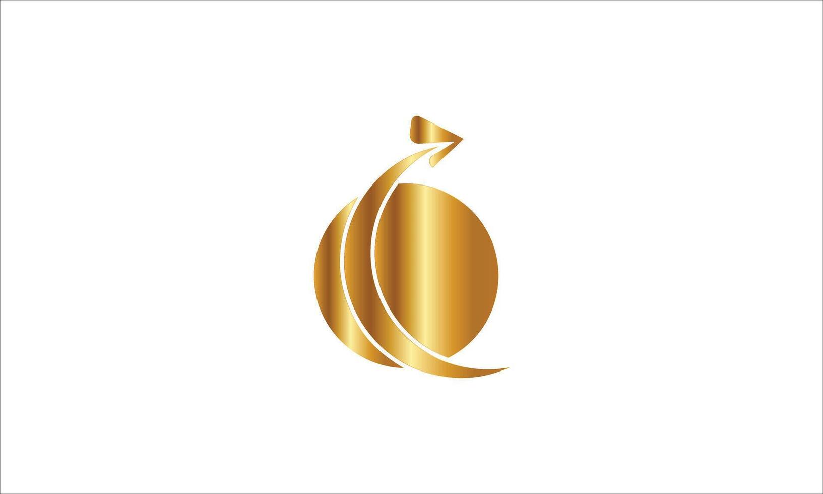 Golden travel logo design. vector
