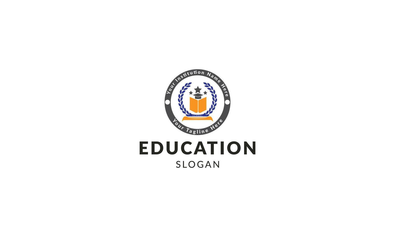 ilustración de vector de diseño de logotipo de educación