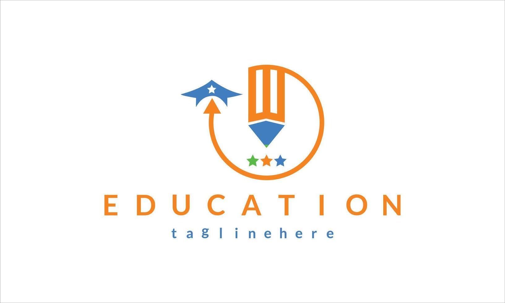 Graduation art pen logo design. Adobe Illustrator Artwork vector
